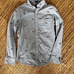 Men's Blue Patterned Shirt